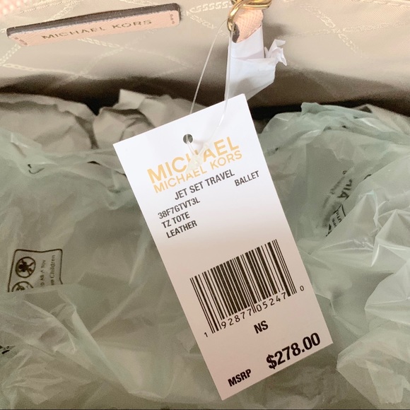 NWT authentic MK leather carry all tote ballet - Picture 6 of 8